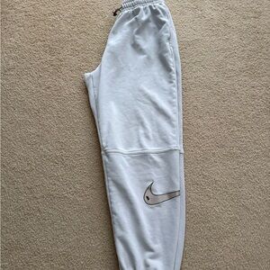Nike Cream Jogger Sweatpants with Swoosh